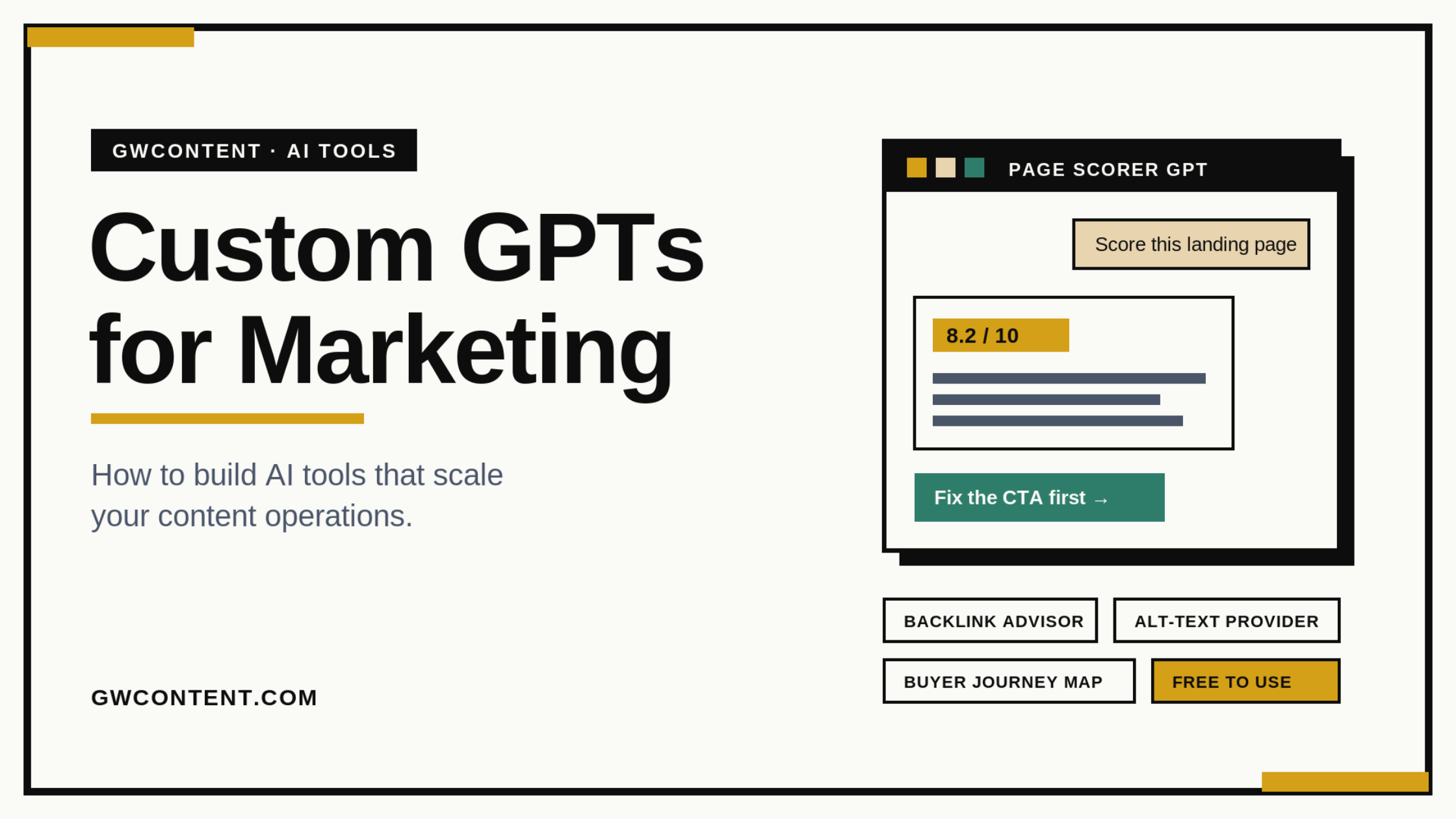 Custom GPTs for Marketing: Build Tools That Scale Your Content