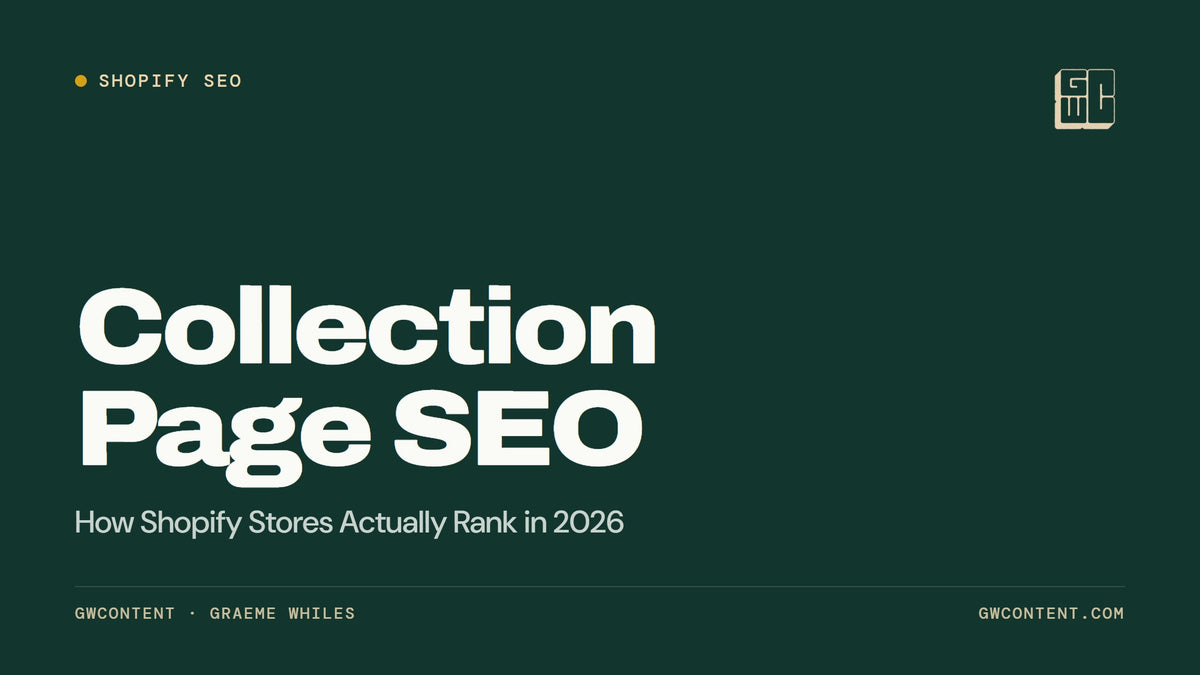 Collection Page SEO: How Shopify Stores Actually Rank in 2026