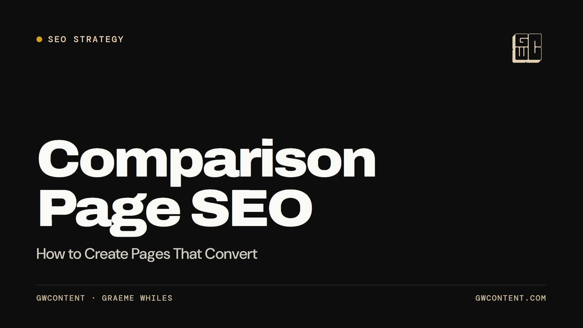 Comparison Page SEO How to Create Pages That Convert