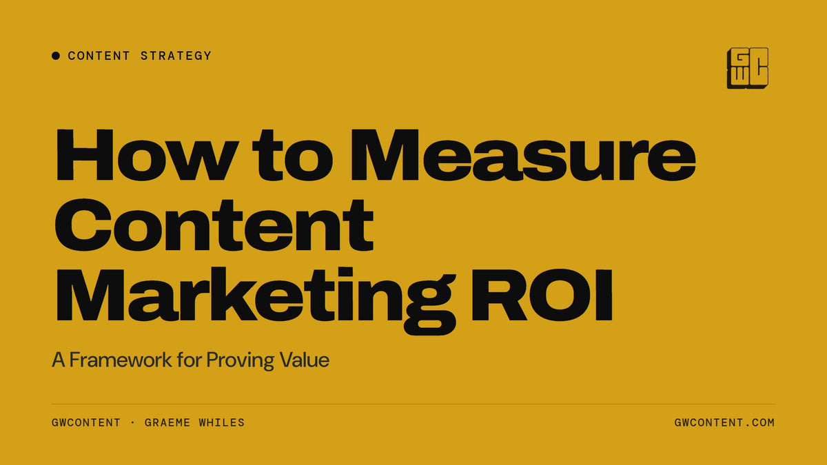 How to Measure Content Marketing ROI: A Framework for Proving Value