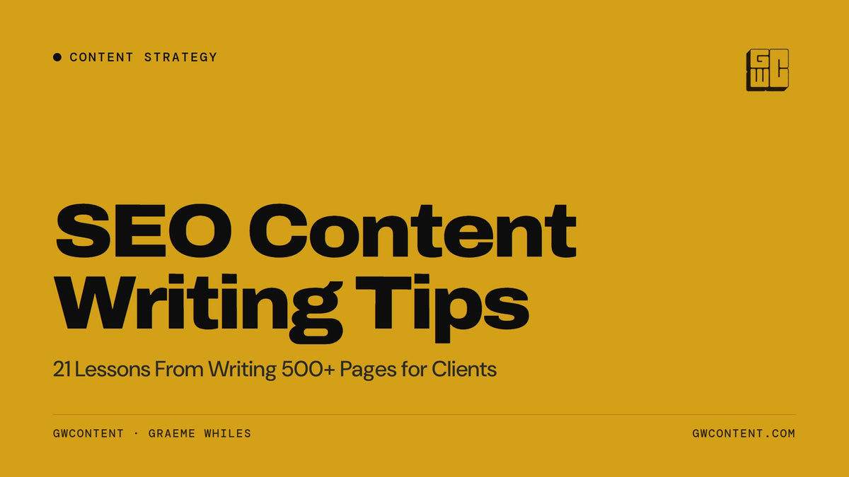 SEO Content Writing Tips: 21 Lessons From Writing 500+ Pages for Clients