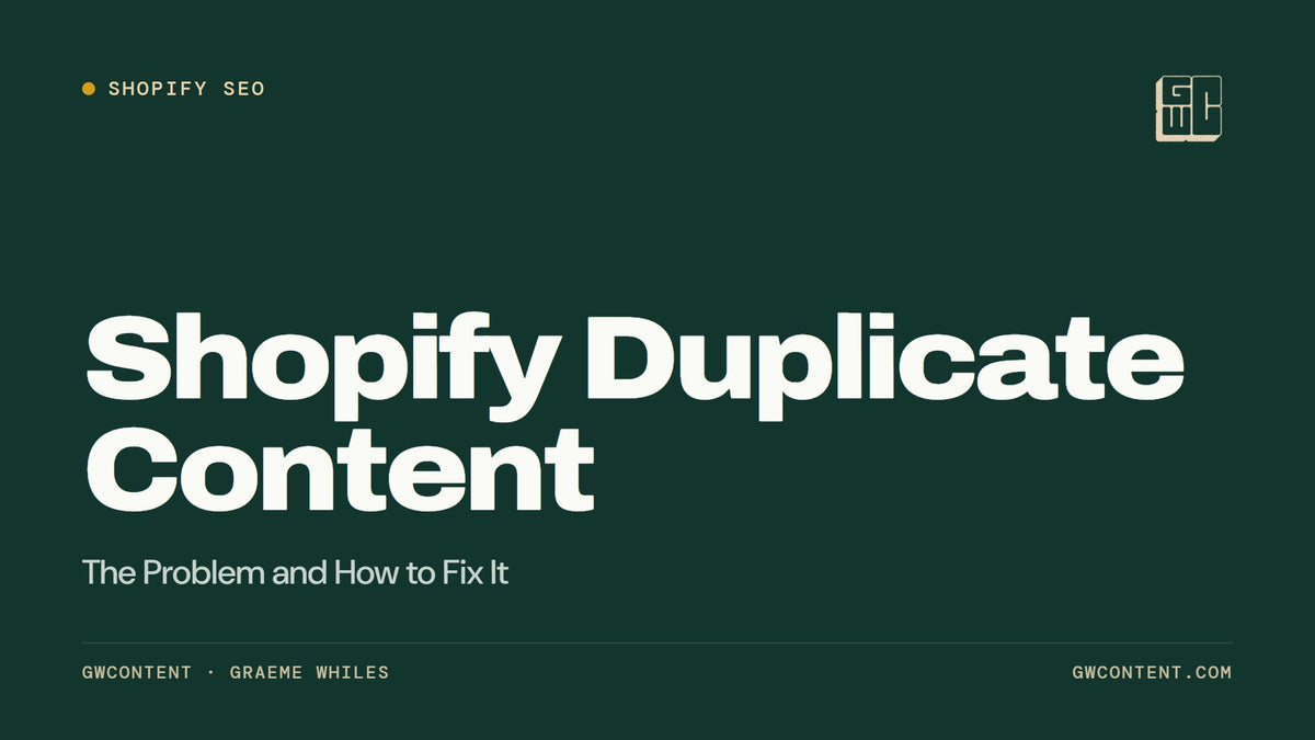 Shopify Duplicate Content: The Problem and How to Fix It