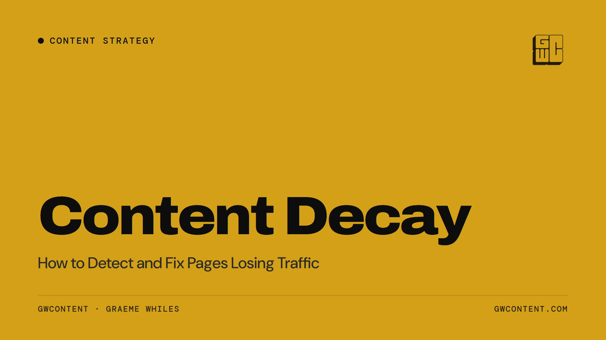 Content Decay: How to Detect and Fix Pages Losing Traffic