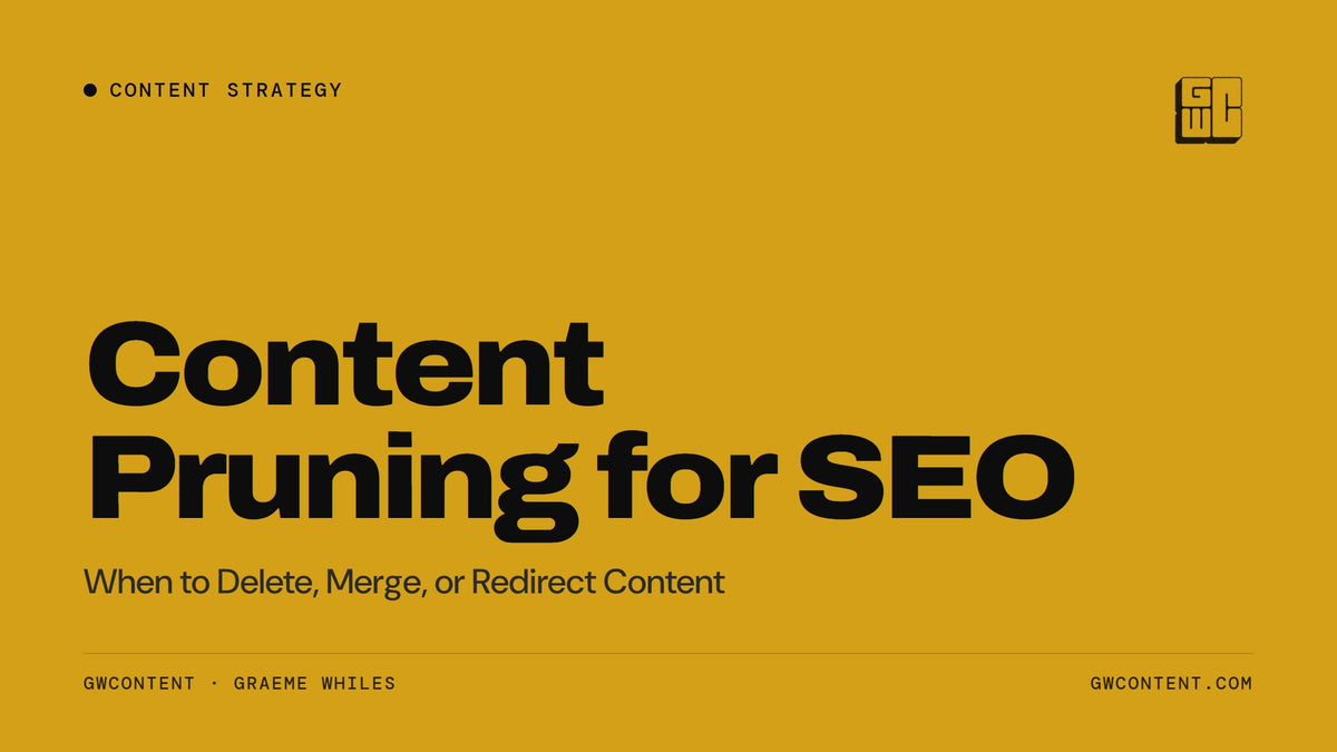 Content Pruning for SEO: When to Delete, Merge, or Redirect Content